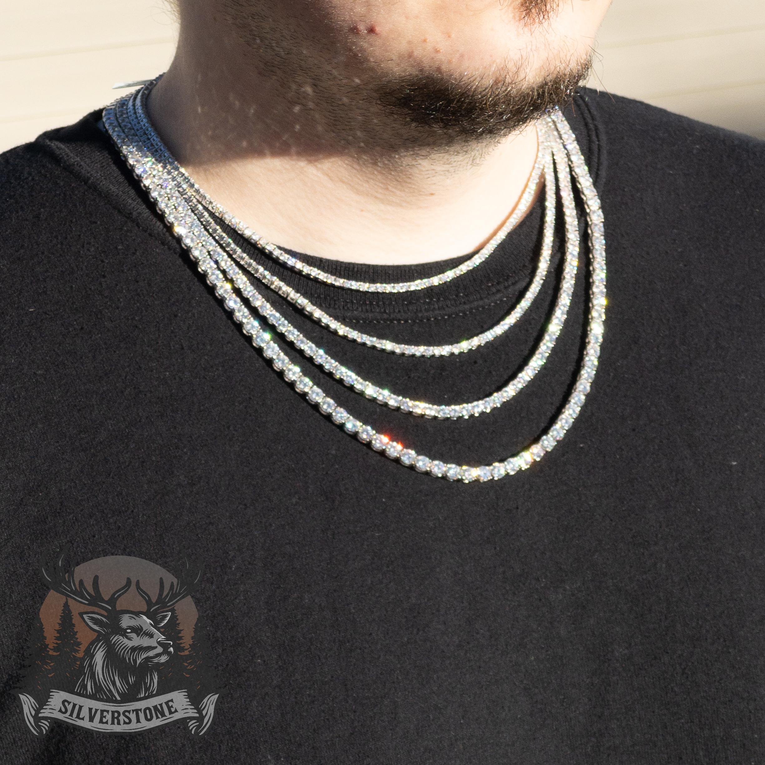 Moissanite Tennis Chain - 925 Sterling Silver