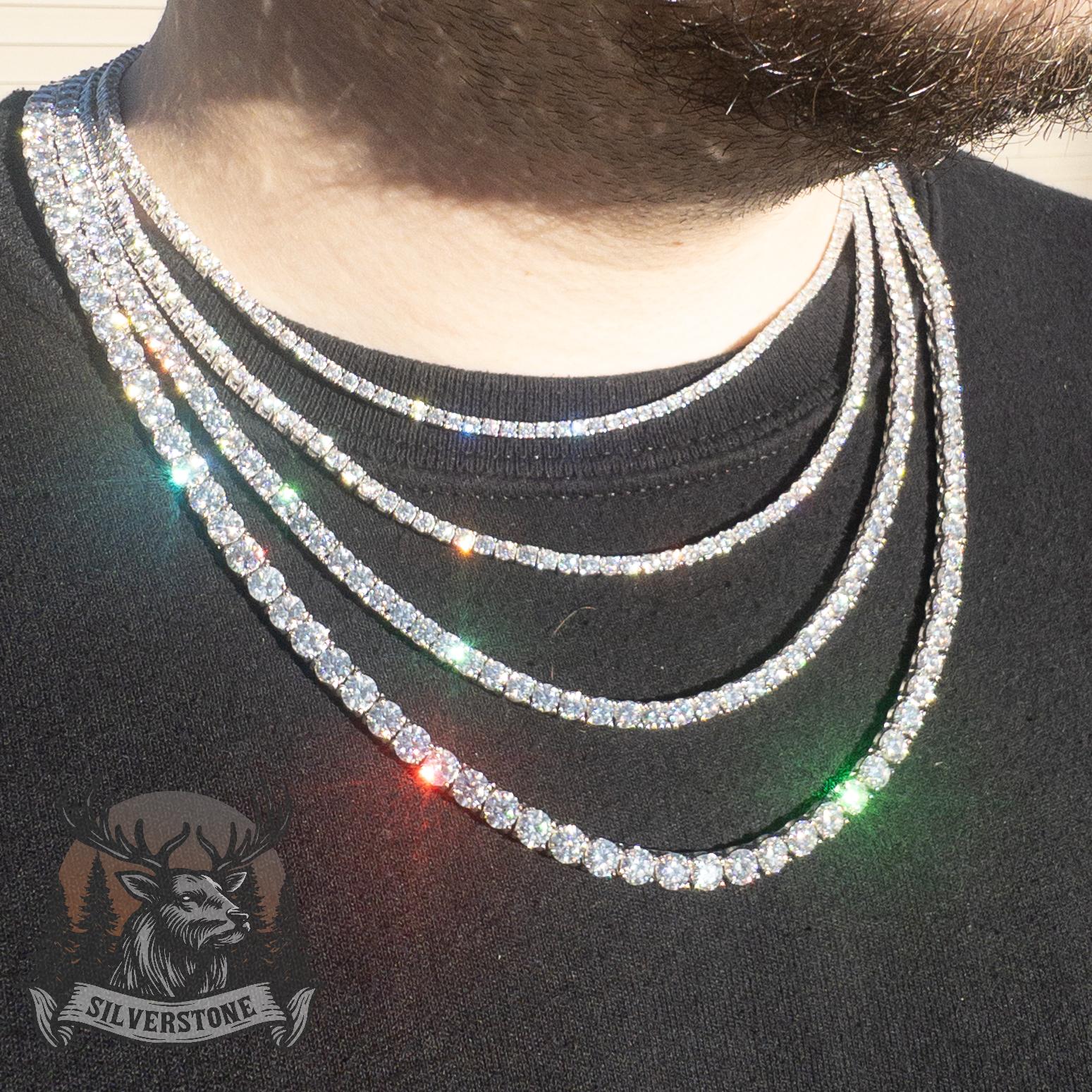 Moissanite Tennis Chain - 925 Sterling Silver