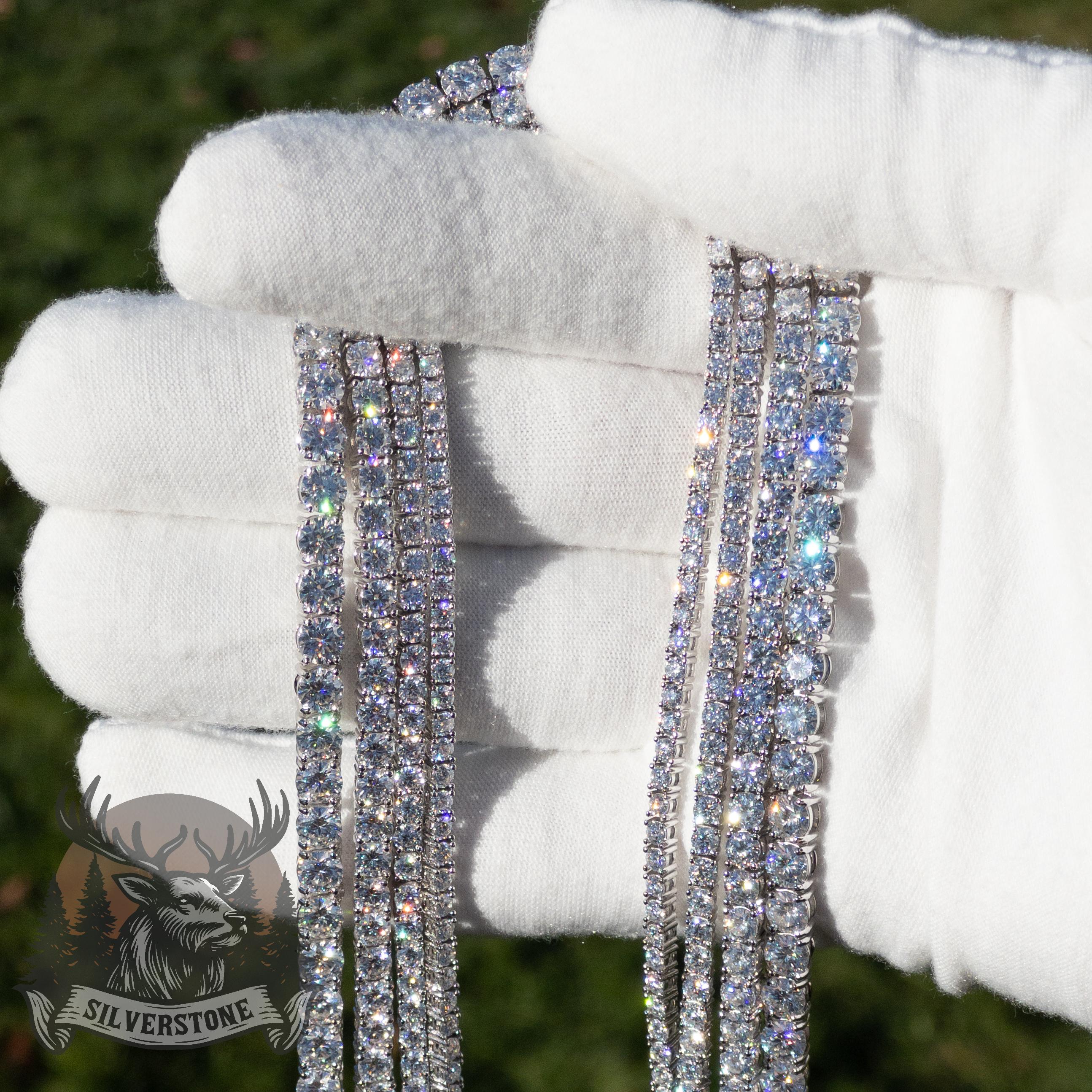 Moissanite Tennis Chain - 925 Sterling Silver