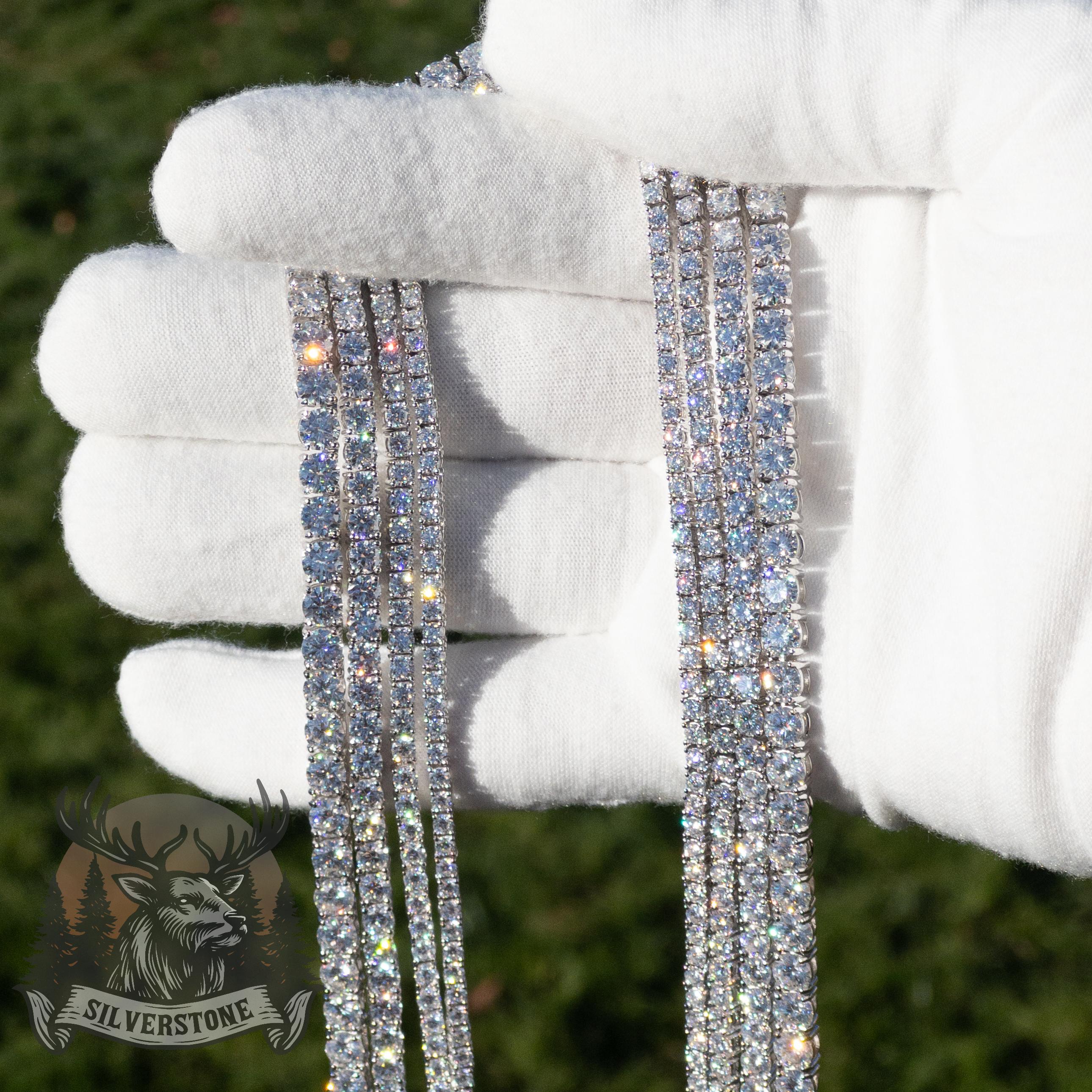 Moissanite Tennis Chain - 925 Sterling Silver