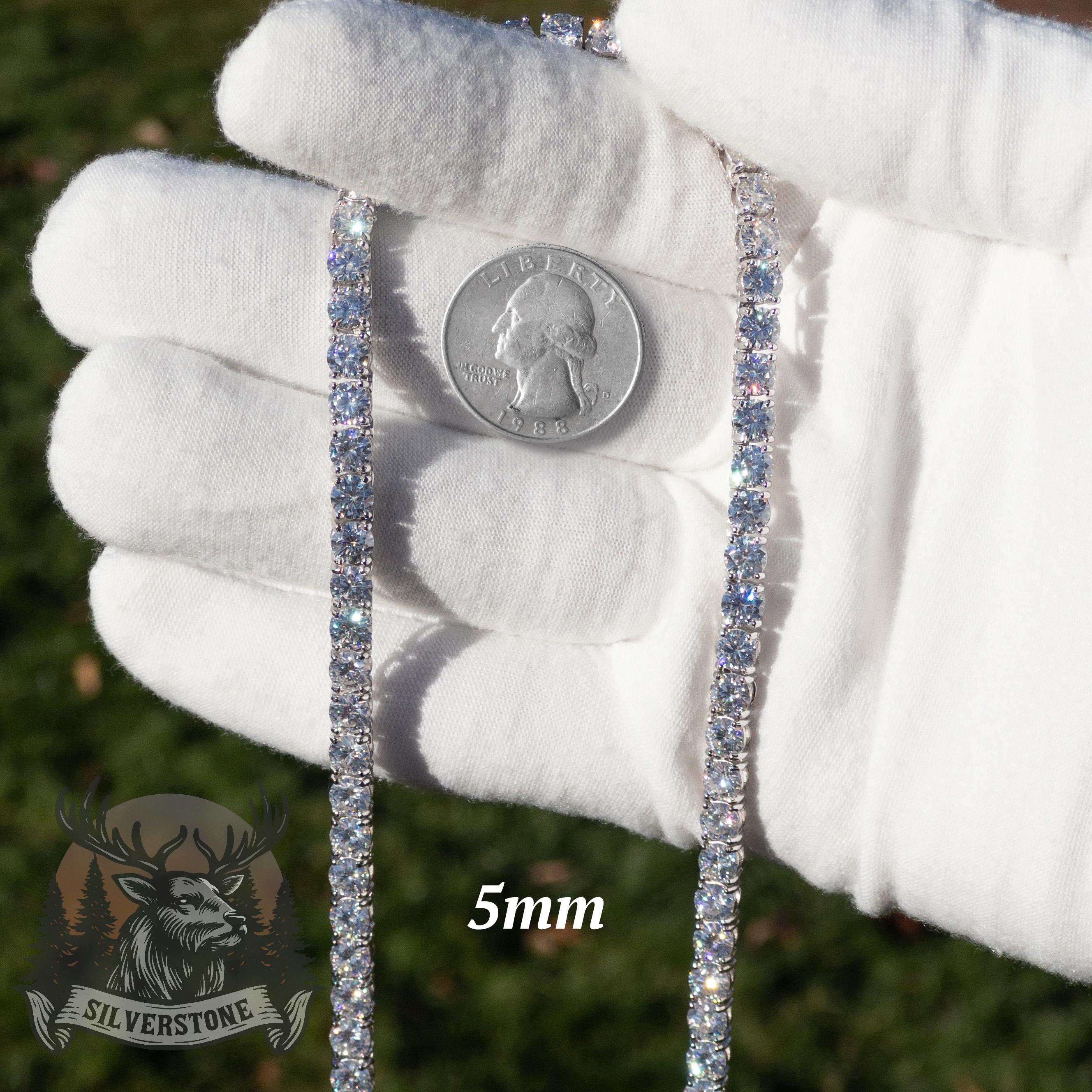 Moissanite Tennis Chain - 925 Sterling Silver