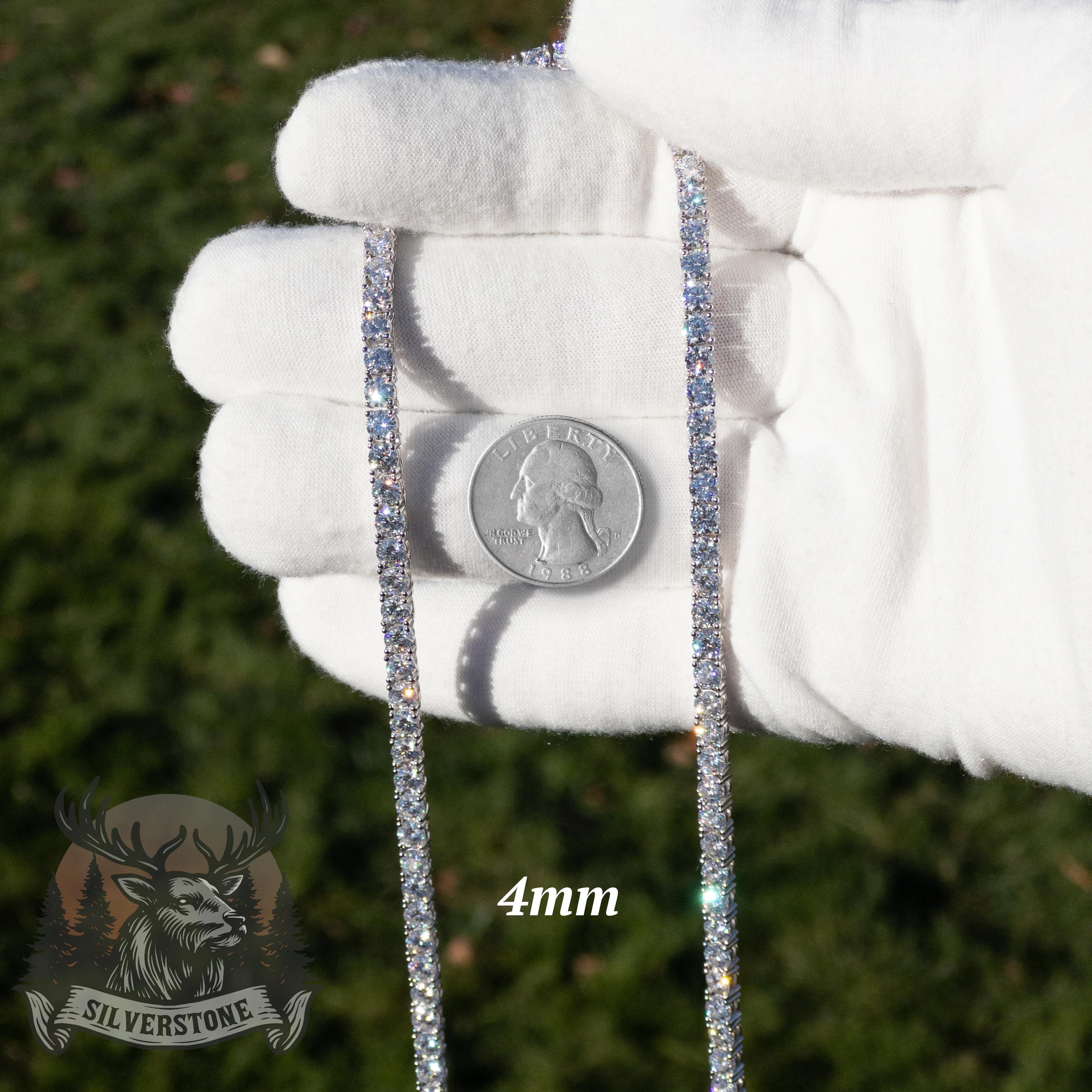 Moissanite Tennis Chain - 925 Sterling Silver