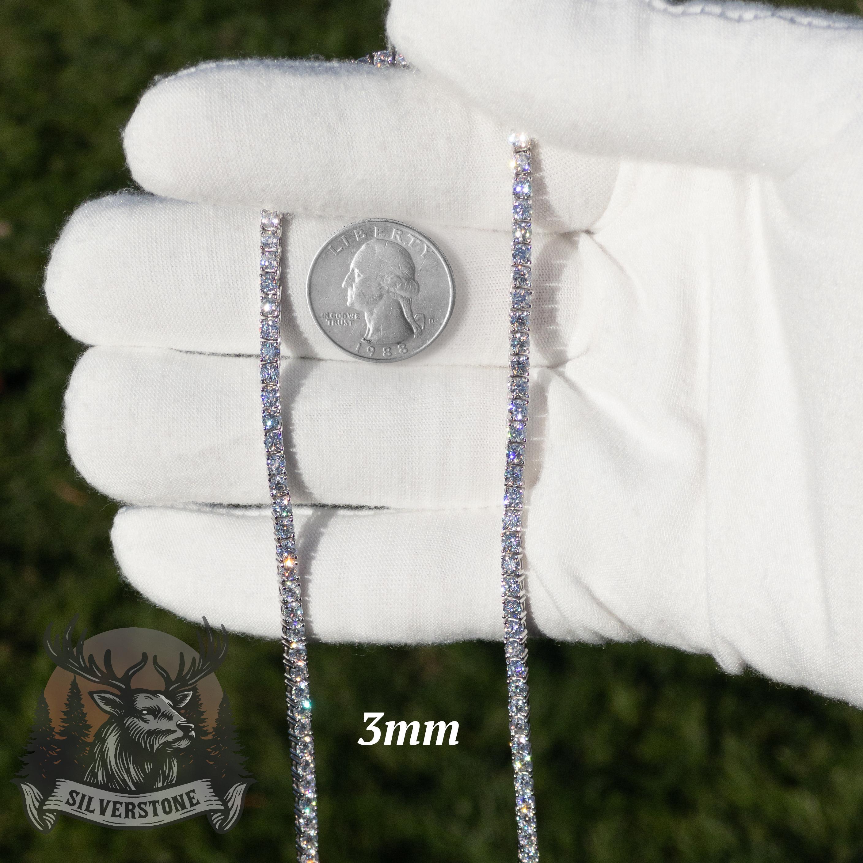 Moissanite Tennis Chain - 925 Sterling Silver