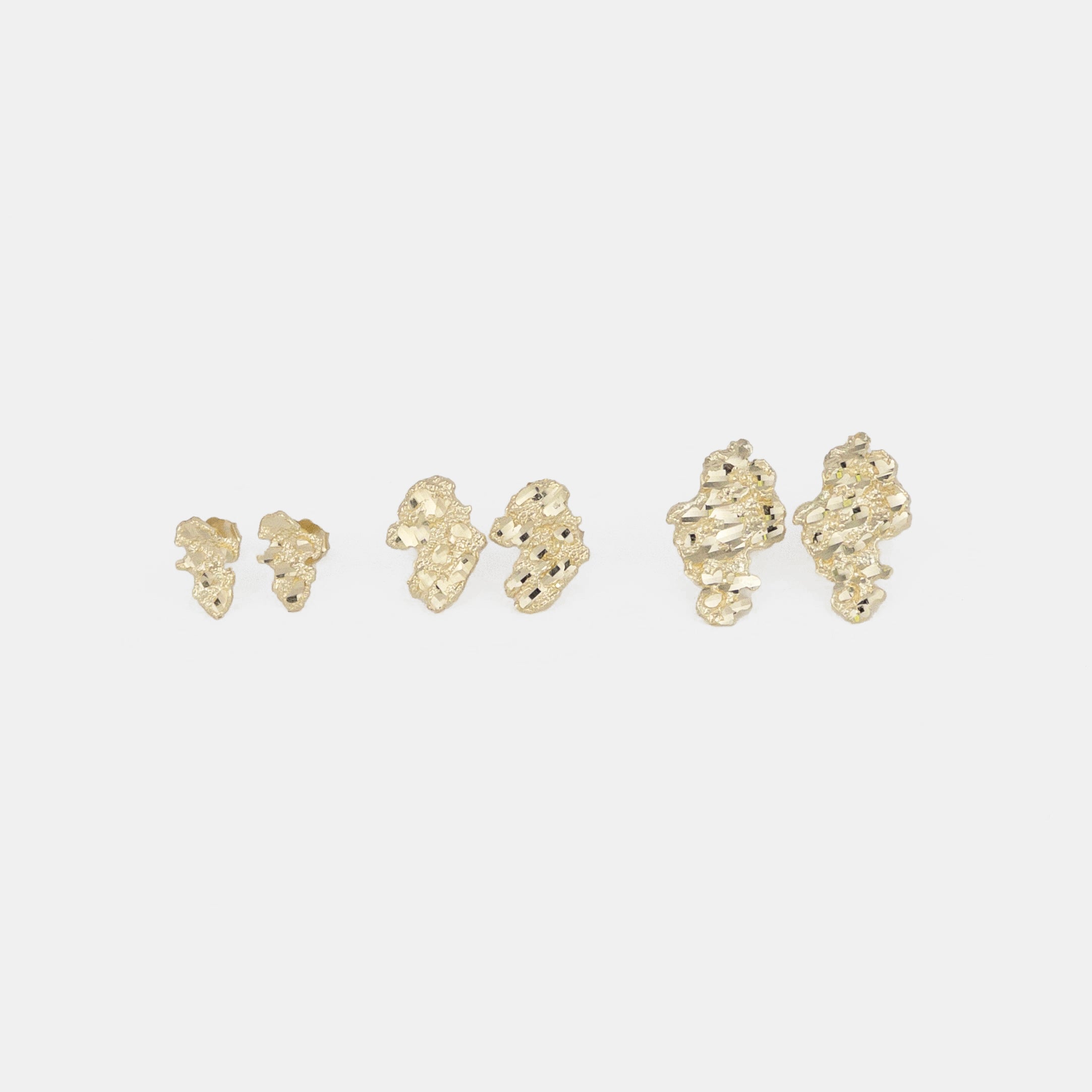 Nugget Earrings - 10K Gold