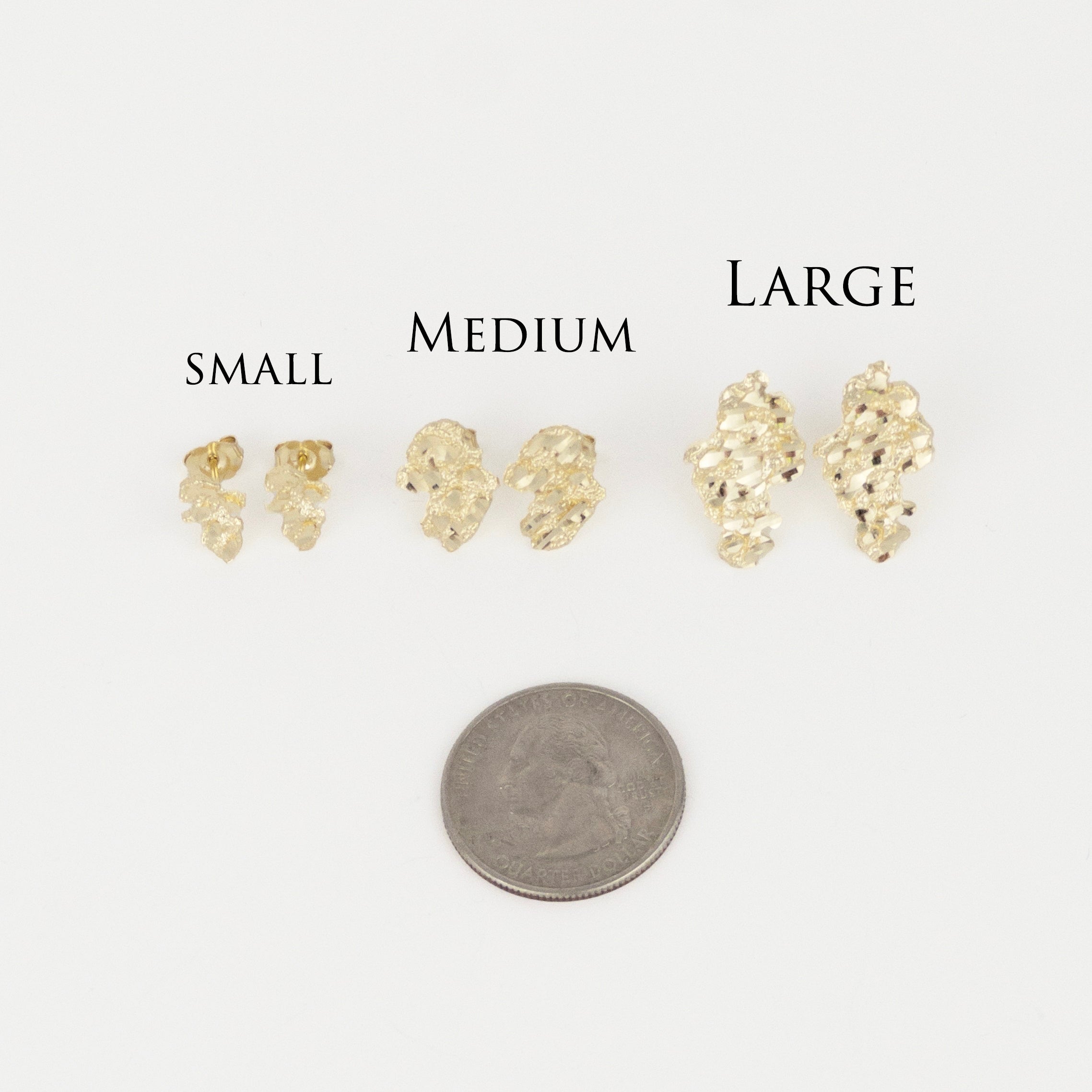 Nugget Earrings - 10K Gold