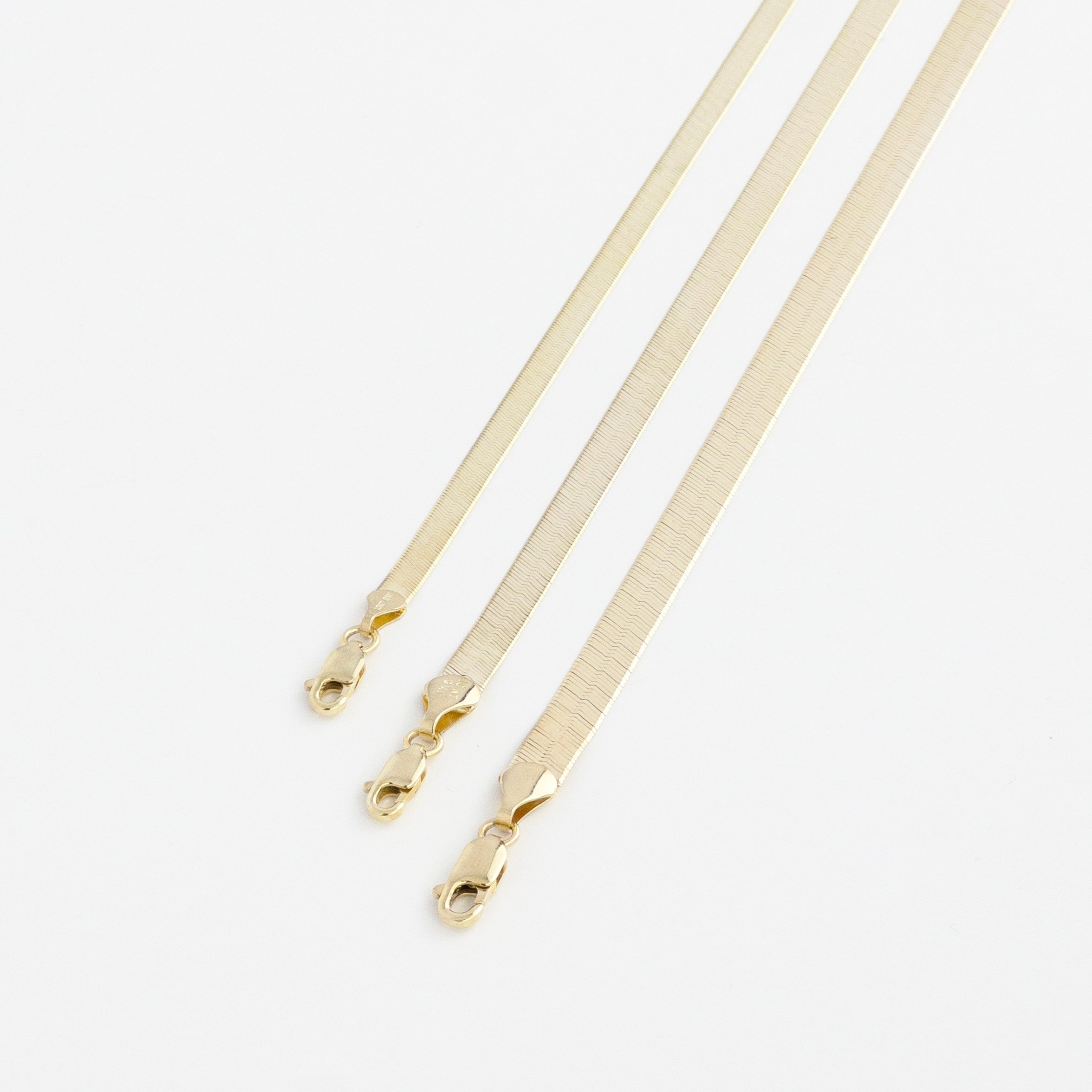 Herringbone Necklace - 10K Gold