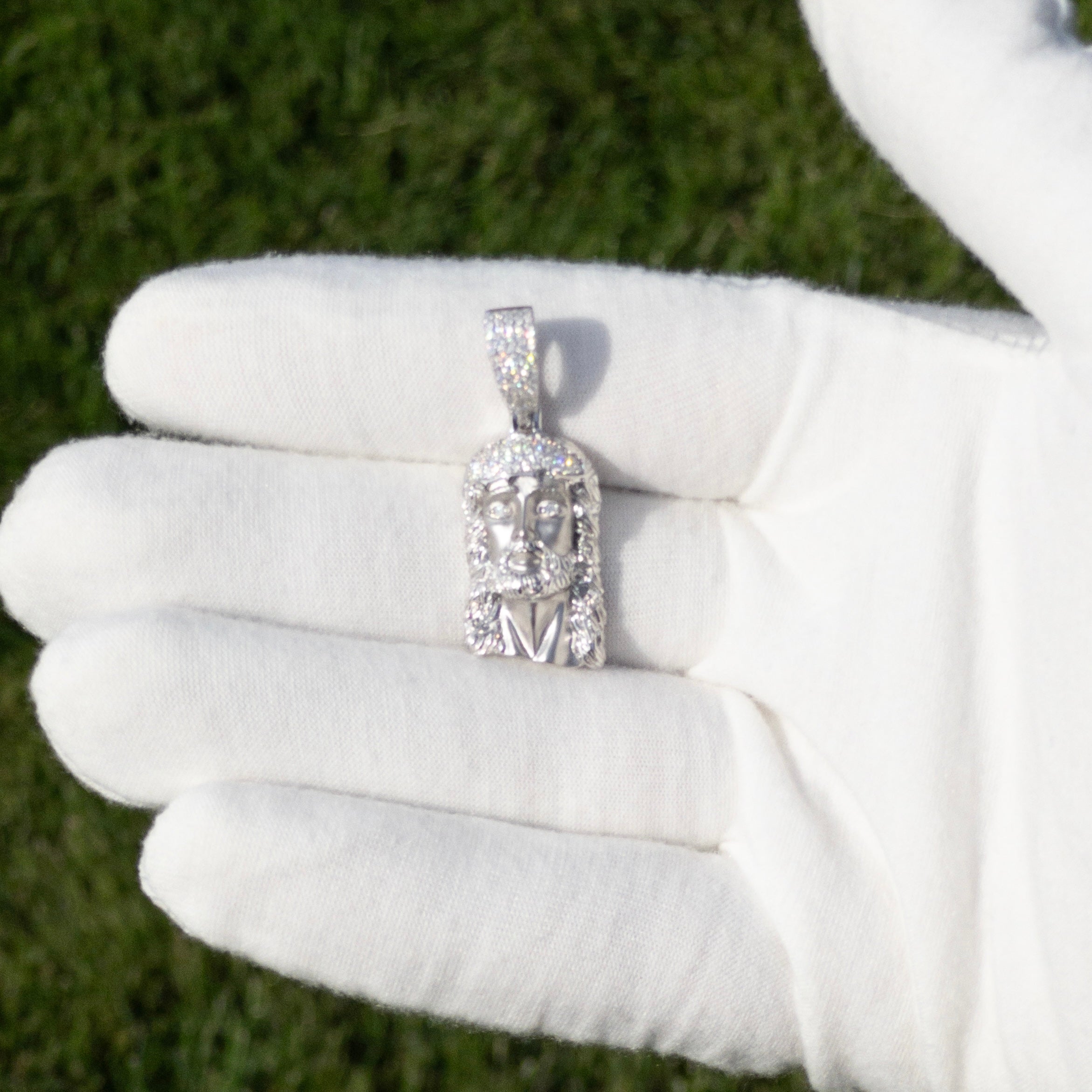 0.50ctw VVS1 Moissanite Jesus Pendant - 925 Sterling Silver