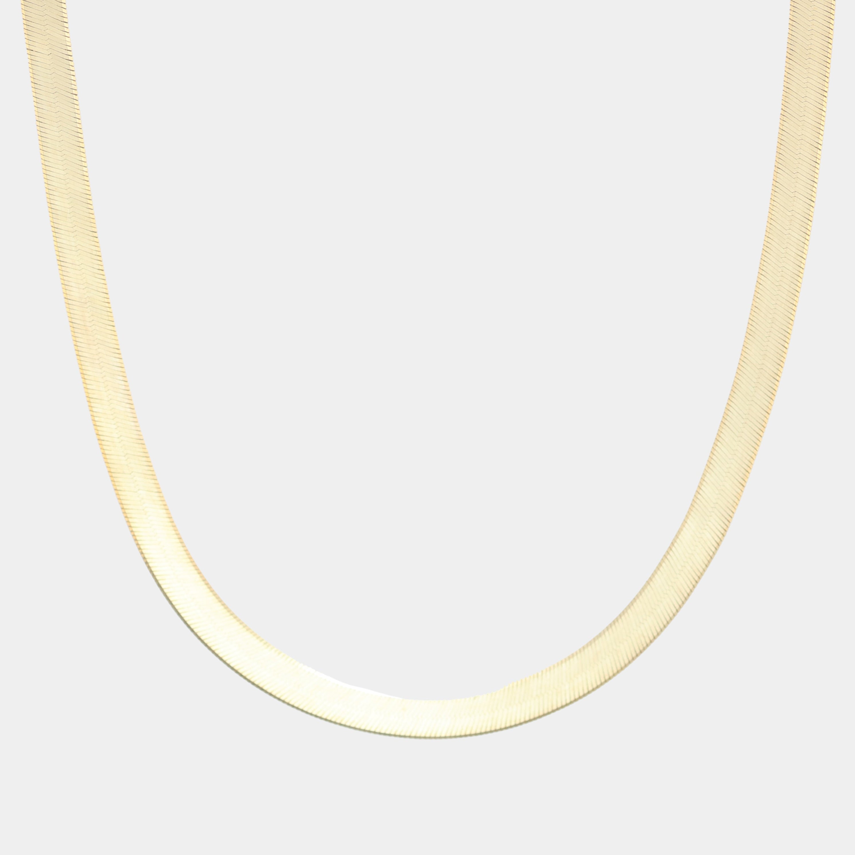 Herringbone Necklace - 10K Gold