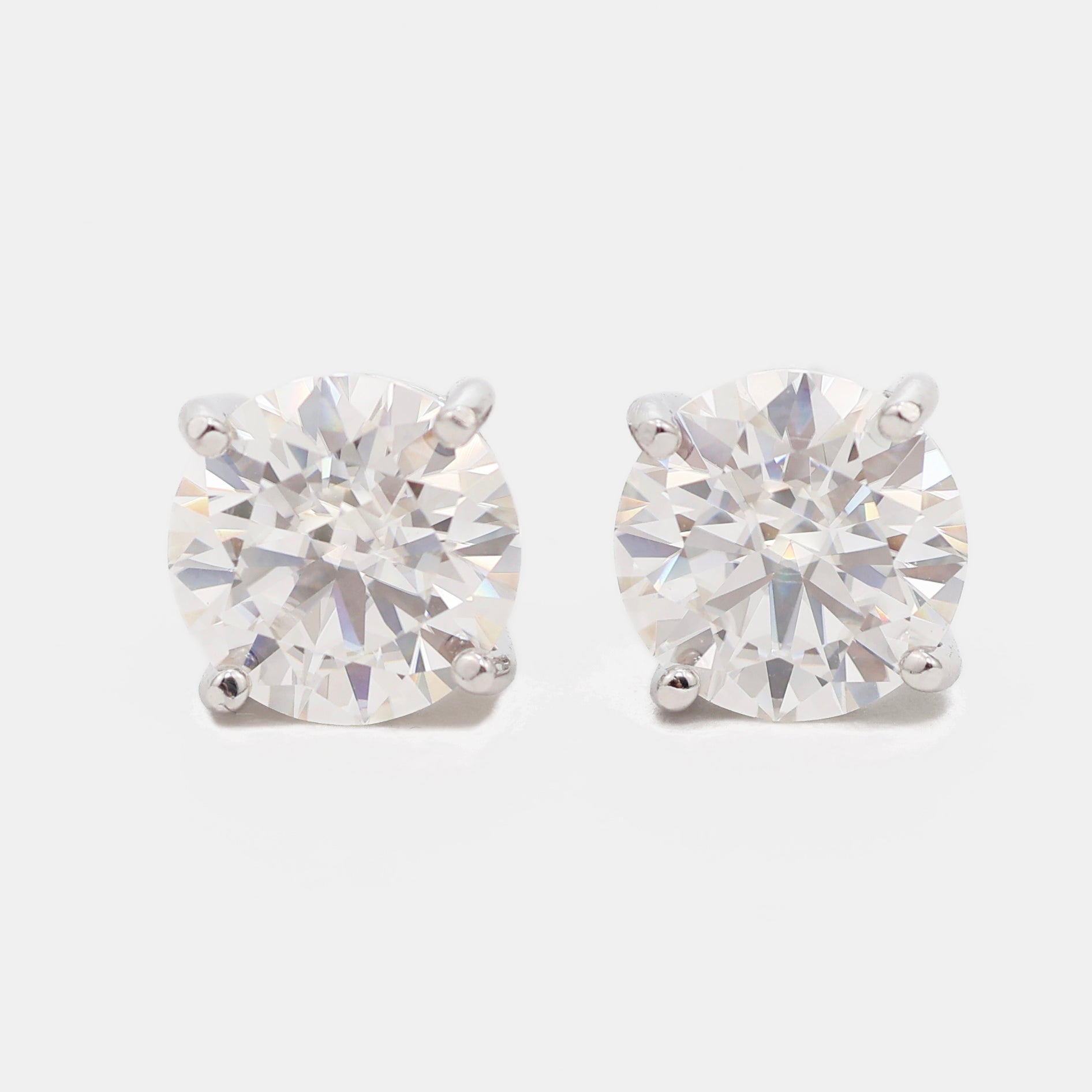 Moissanite Stud Earrings - 925 Sterling Silver