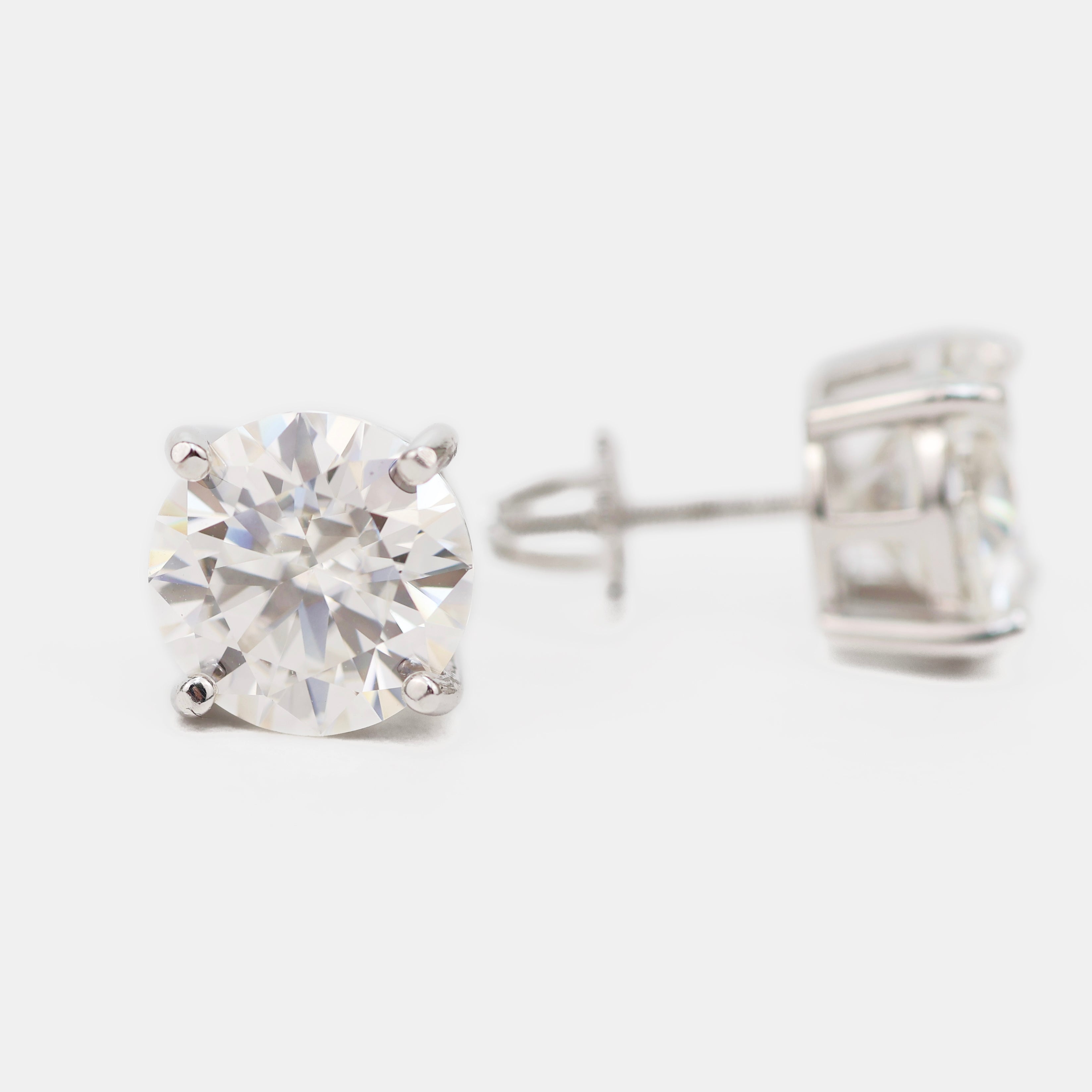 Moissanite Stud Earrings - 925 Sterling Silver