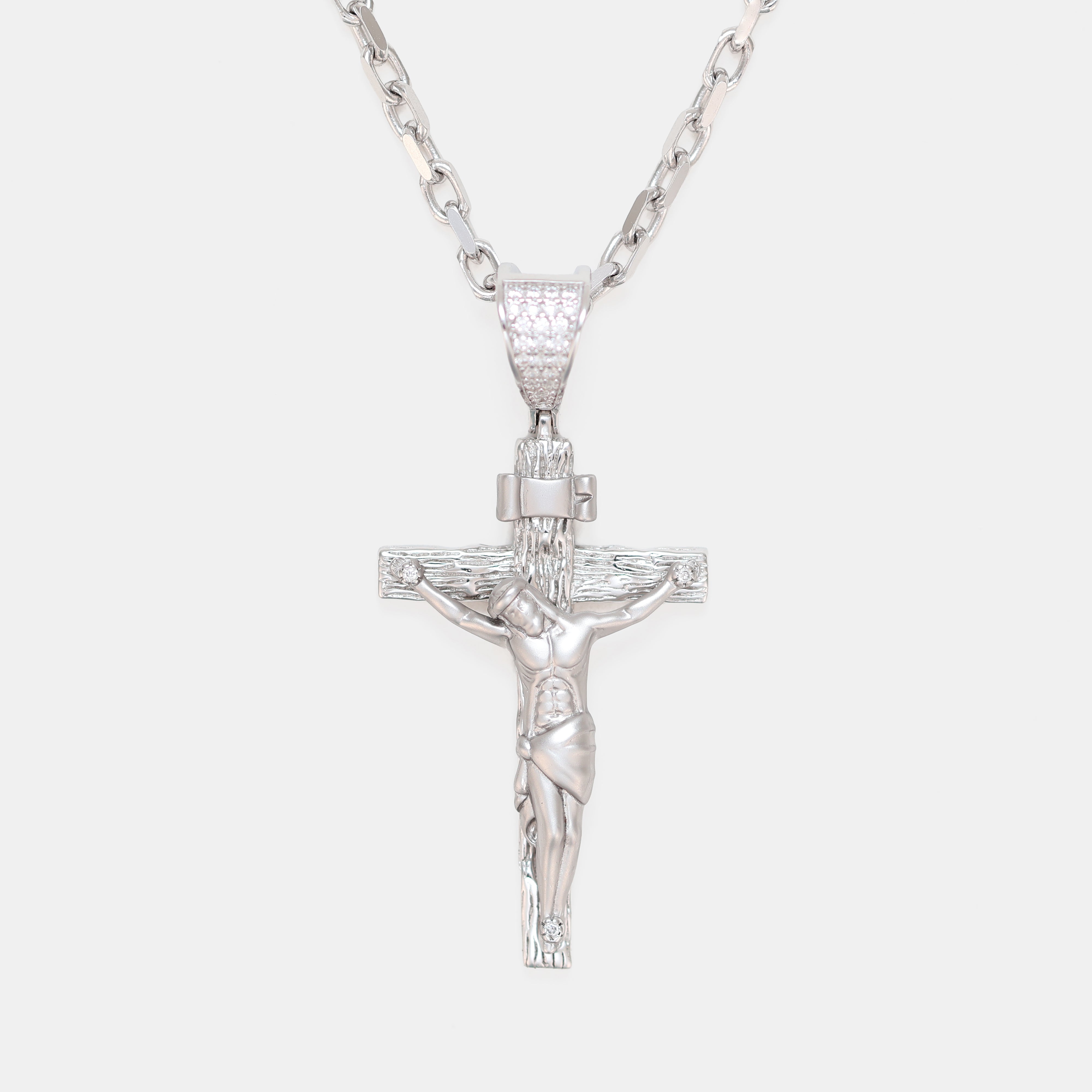 Crucifix Cross Pendant - 925 Sterling Silver