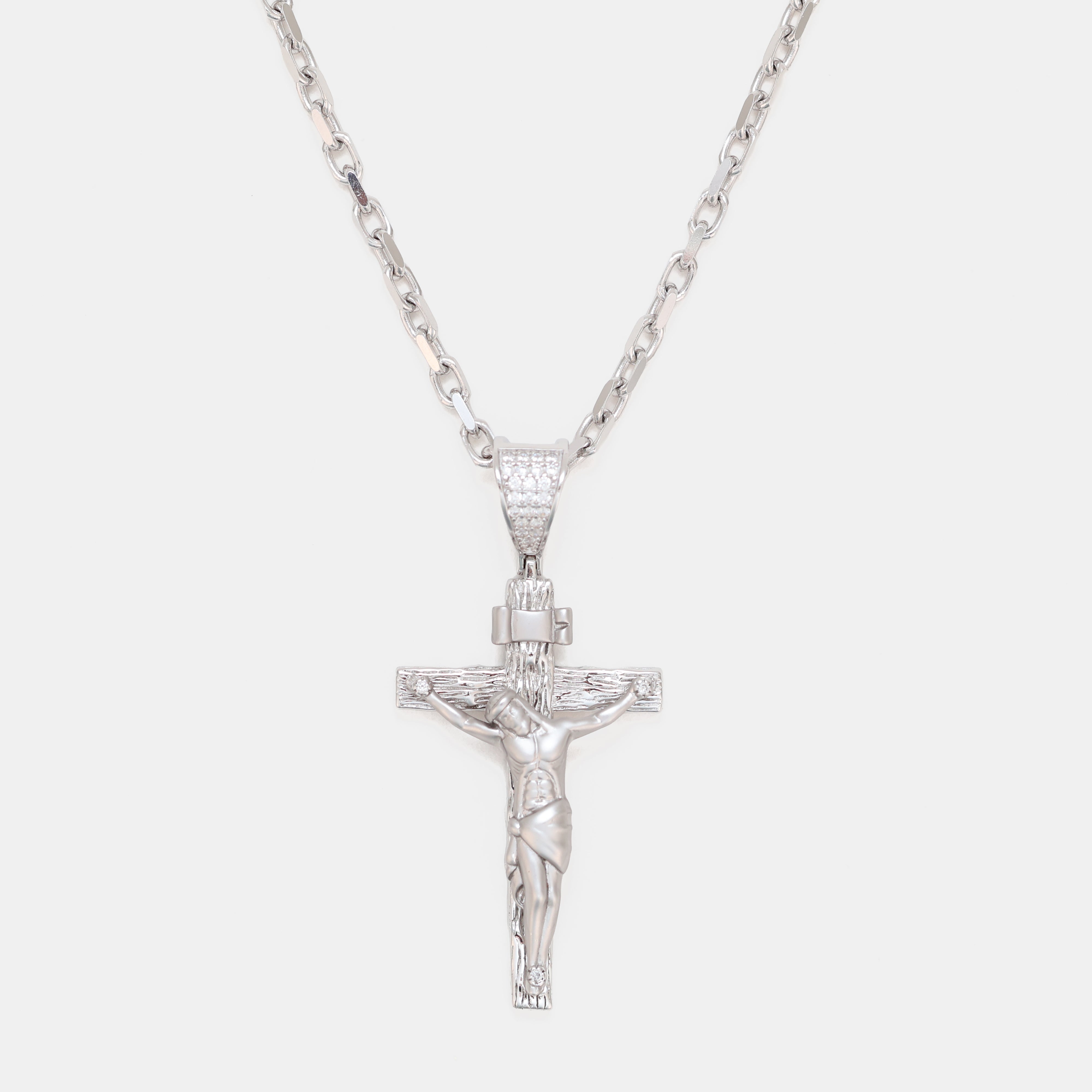 Crucifix Cross Pendant - 925 Sterling Silver