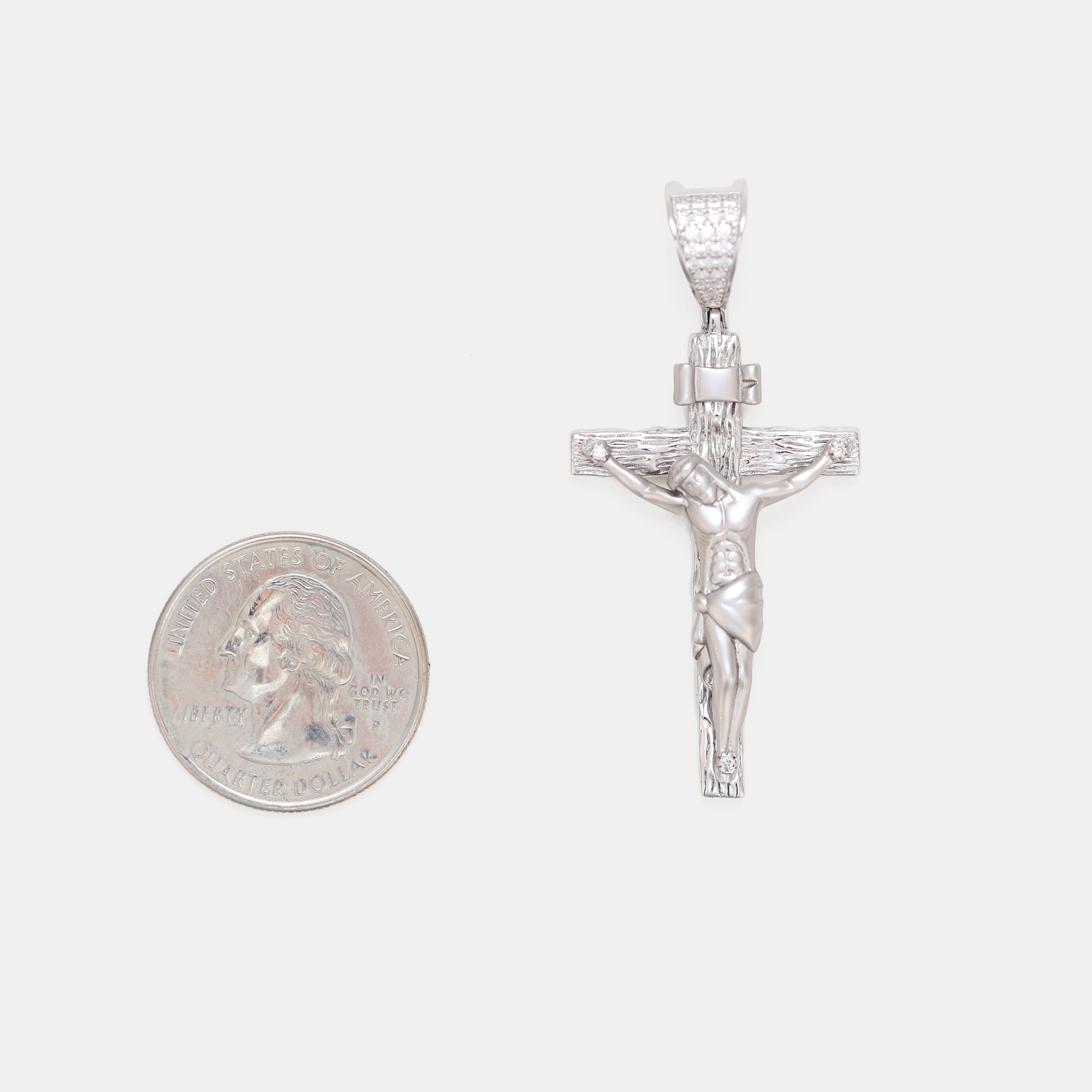 Crucifix Cross Pendant - 925 Sterling Silver