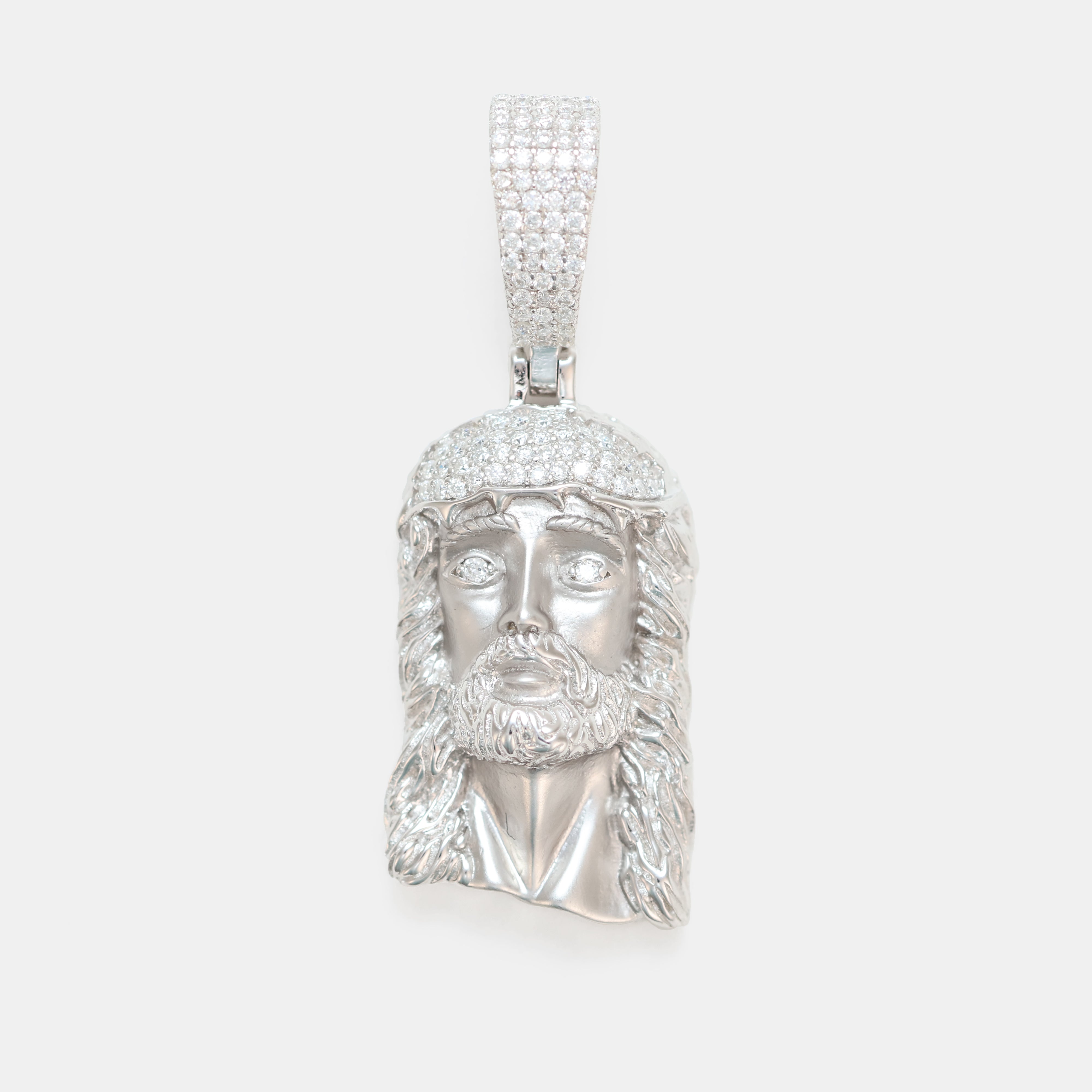 0.50ctw VVS1 Moissanite Jesus Pendant - 925 Sterling Silver