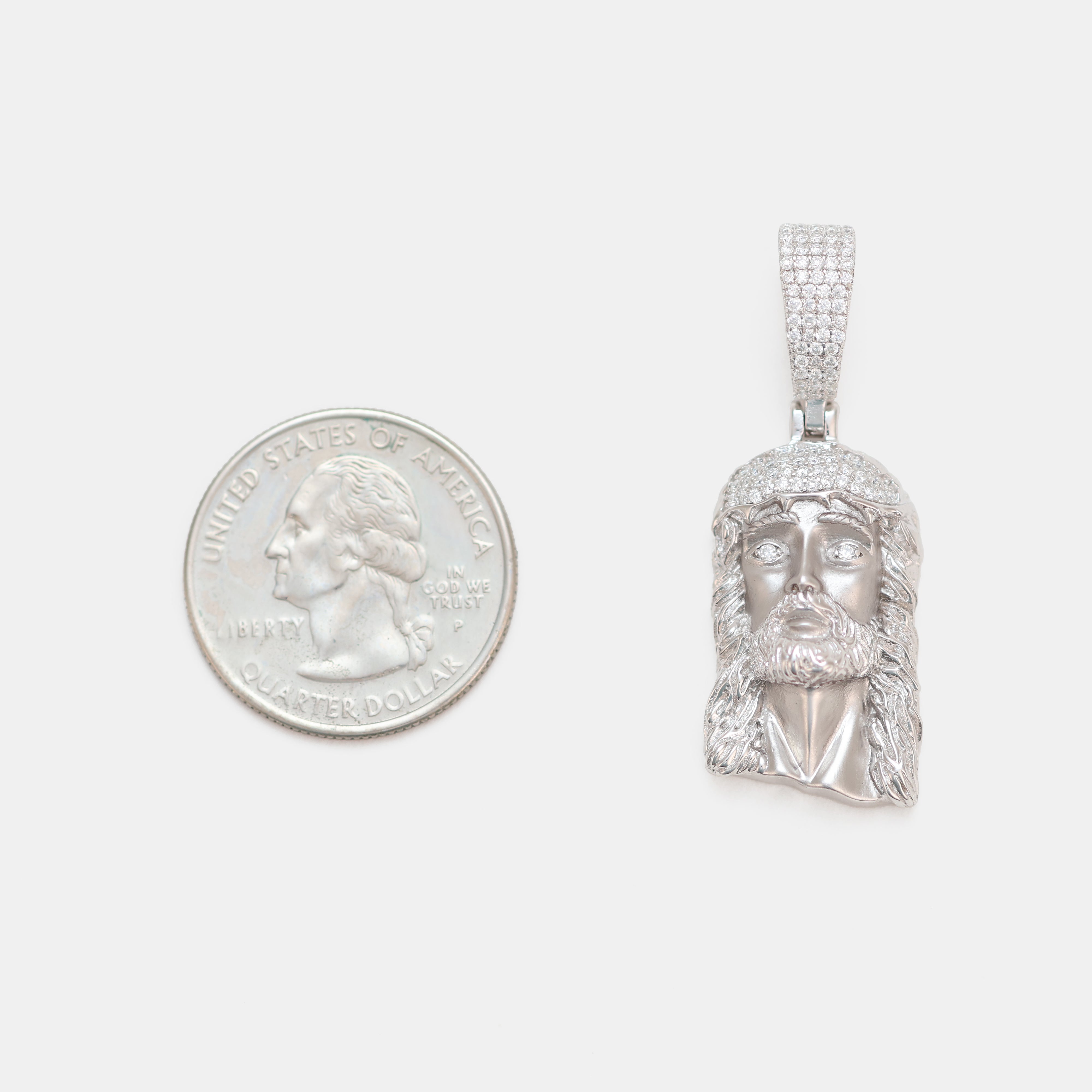 0.50ctw VVS1 Moissanite Jesus Pendant - 925 Sterling Silver
