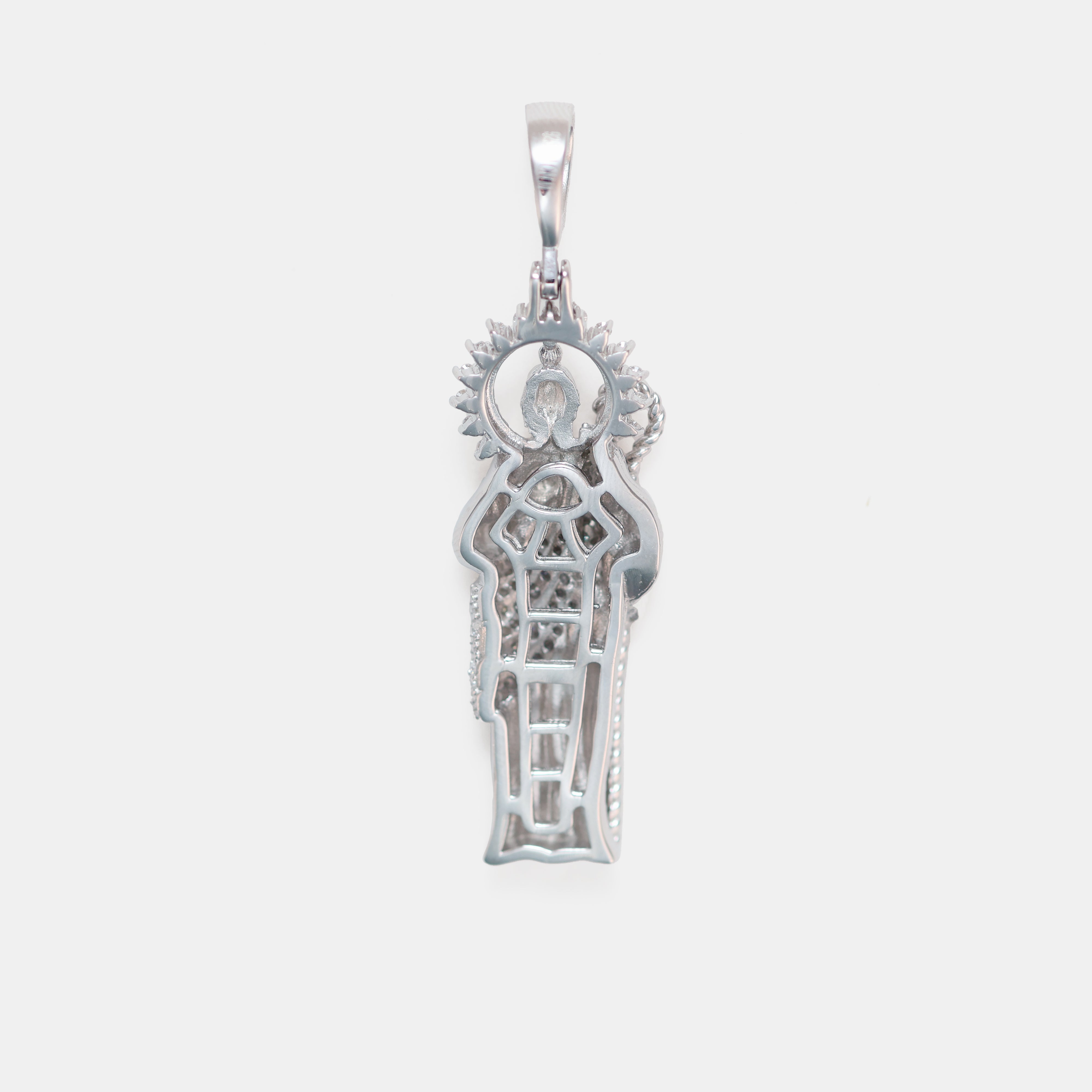 0.77ctw VVS1 Moissanite Saint Jude Pendant - 925 Sterling Silver
