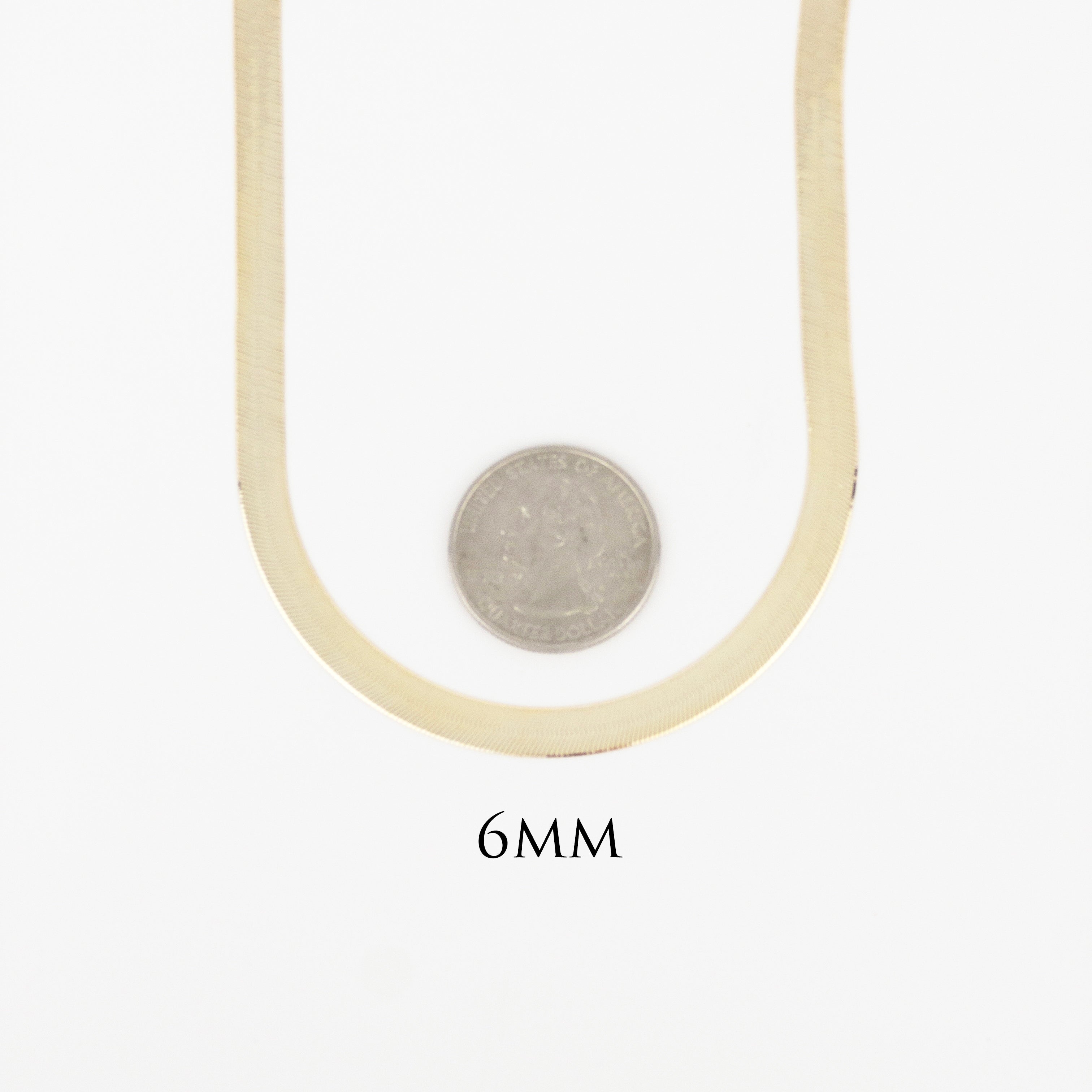 Herringbone Necklace - 10K Gold