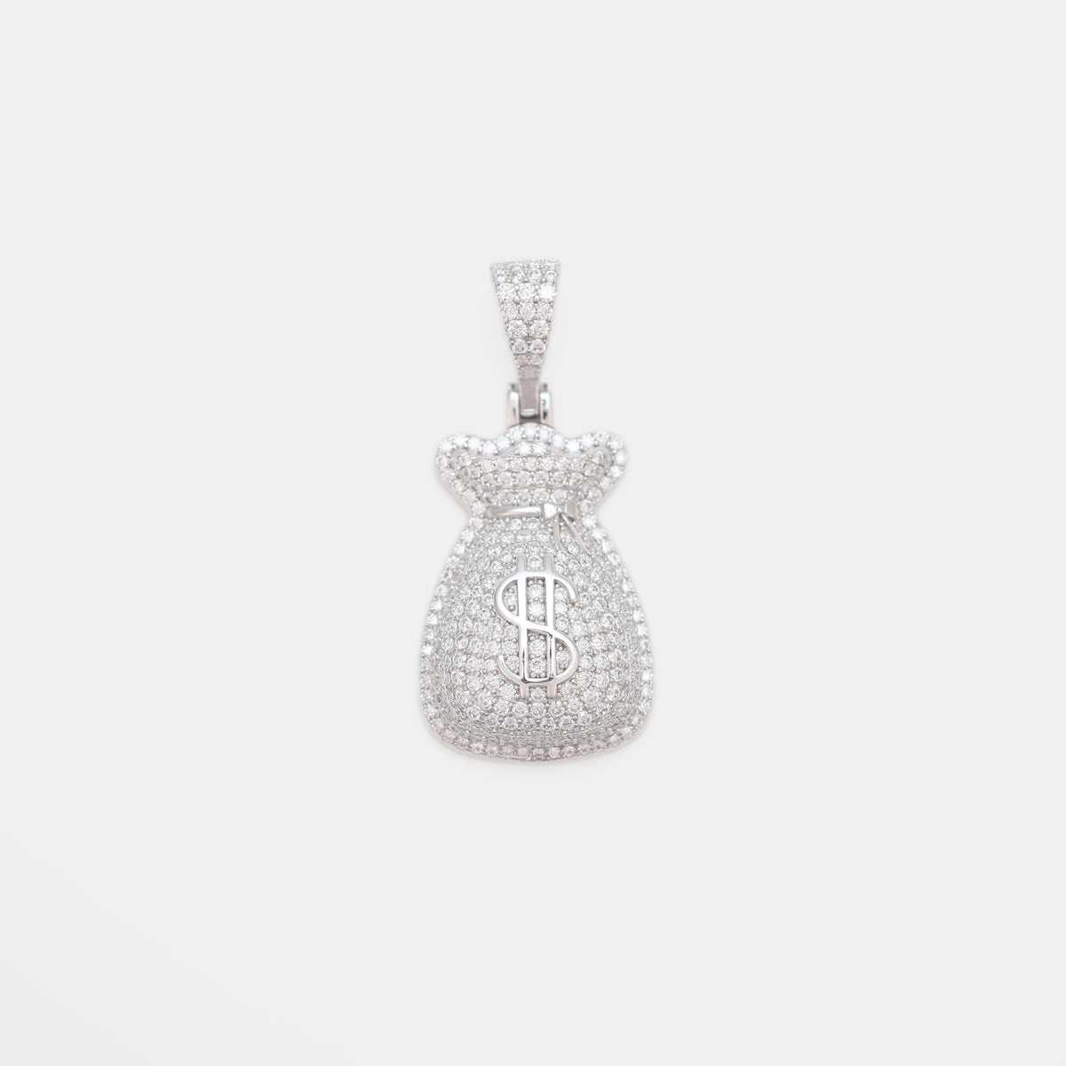 1.69ctw VVS1 Moissanite Money Bag Pendant - 925 Sterling Silver