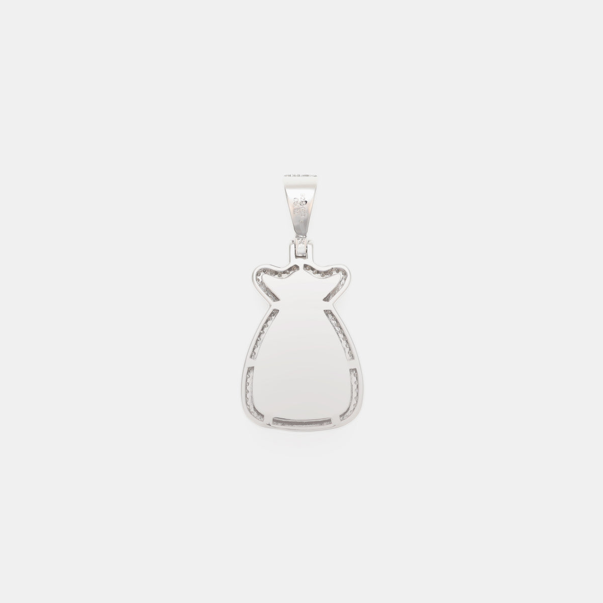 1.69ctw VVS1 Moissanite Money Bag Pendant - 925 Sterling Silver